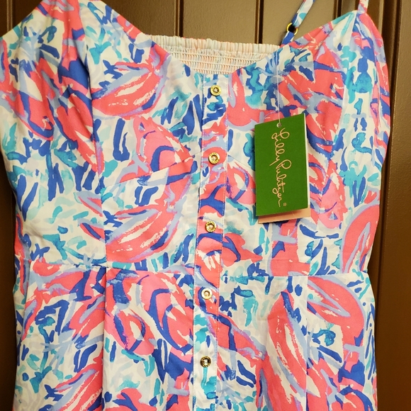 Lilly Pulitzer Easton Dress, Cosmic Coral Cracked Up Dress. Size 8. NWT - Picture 4 of 9